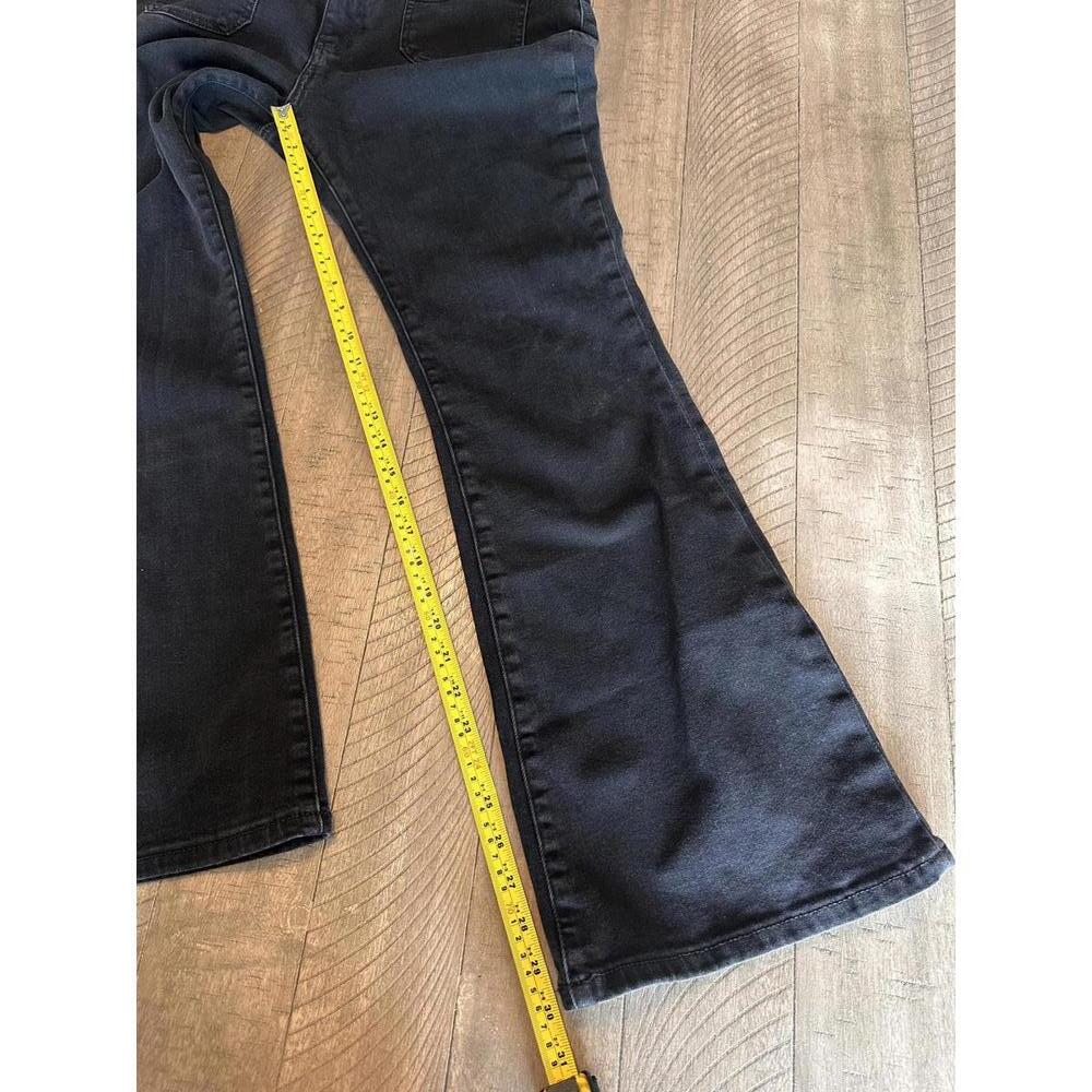 PILCRO Anthropologie The Icon Flare Jeans Mid Rise Black Wash Women’s size 32 - Picture 10 of 15
